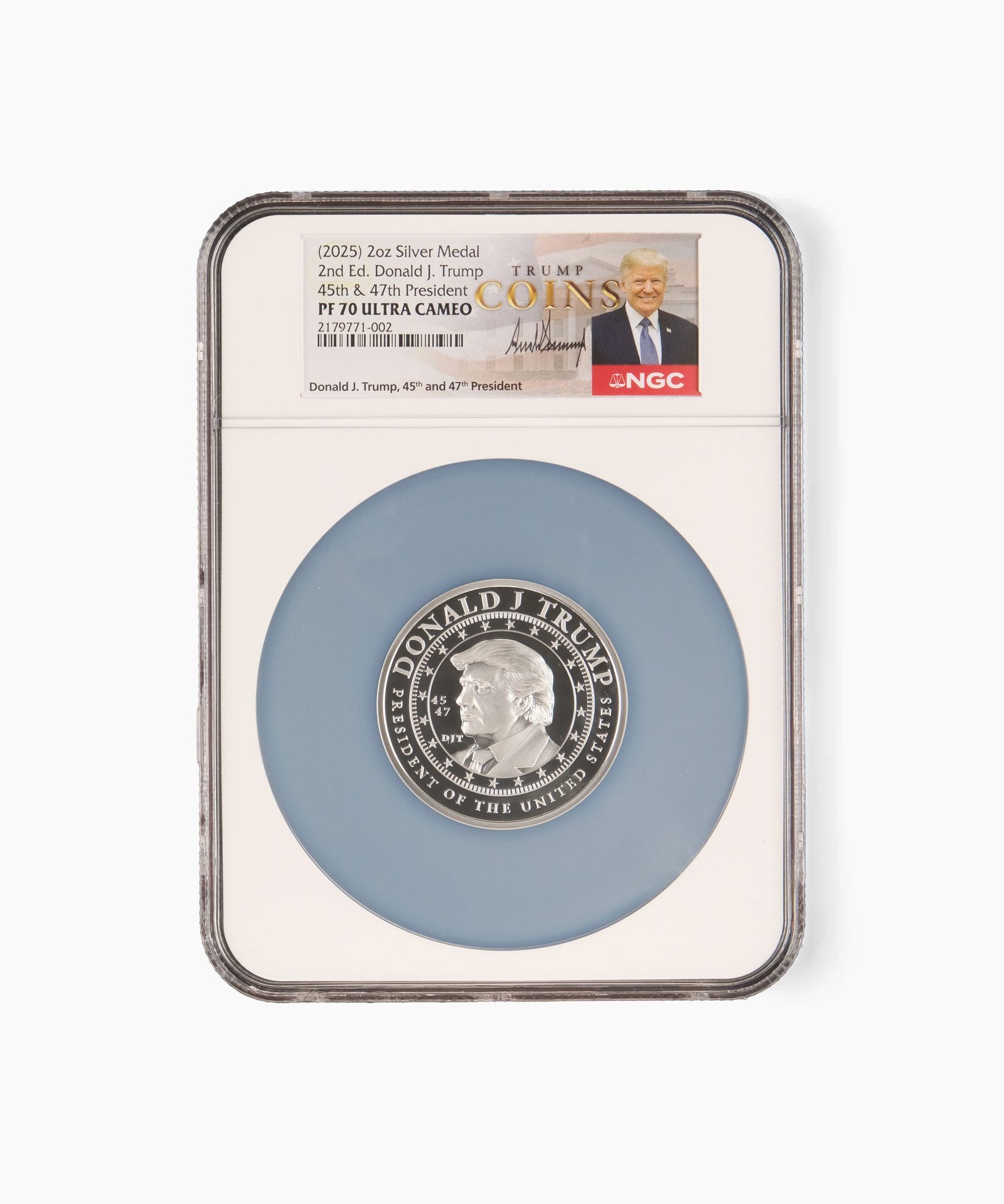 2oz PF70 President Trump Second Edition Silver Medallion 2oz PF70 President Trump Second Edition Silver Medallion