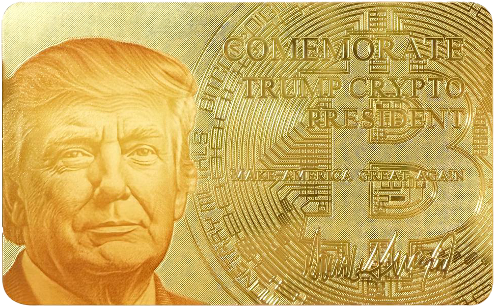 Commemorate Trump Crypto President Gold Card Commemorate Trump Crypto President Gold Card
