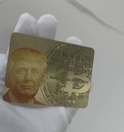 Commemorate Trump Crypto President Gold Card Commemorate Trump Crypto President Gold Card